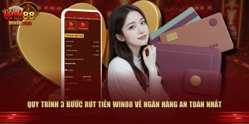 Quy trình 3 bước rút tiền WIN88 về ngân hàng an toàn nhất