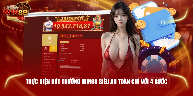 Thực hiện rút thưởng WIN88 siêu an toàn chỉ với 4 bước
